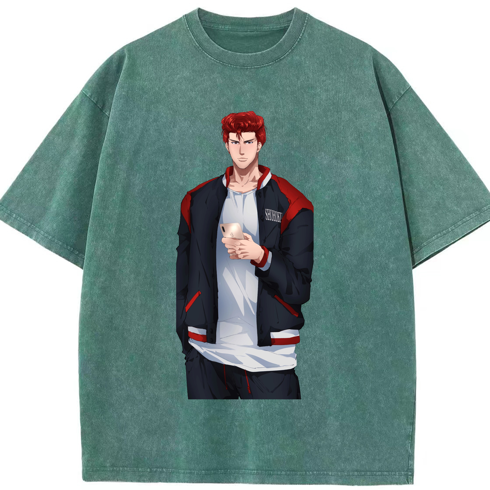 （画像用） SLAM DUNK／スラムダンク 綿100% ヴィンテージ風 半袖Tシャツ（フロントプリント）
